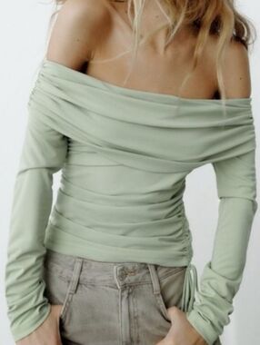 Zara Off The Shoulder Top Womens Large